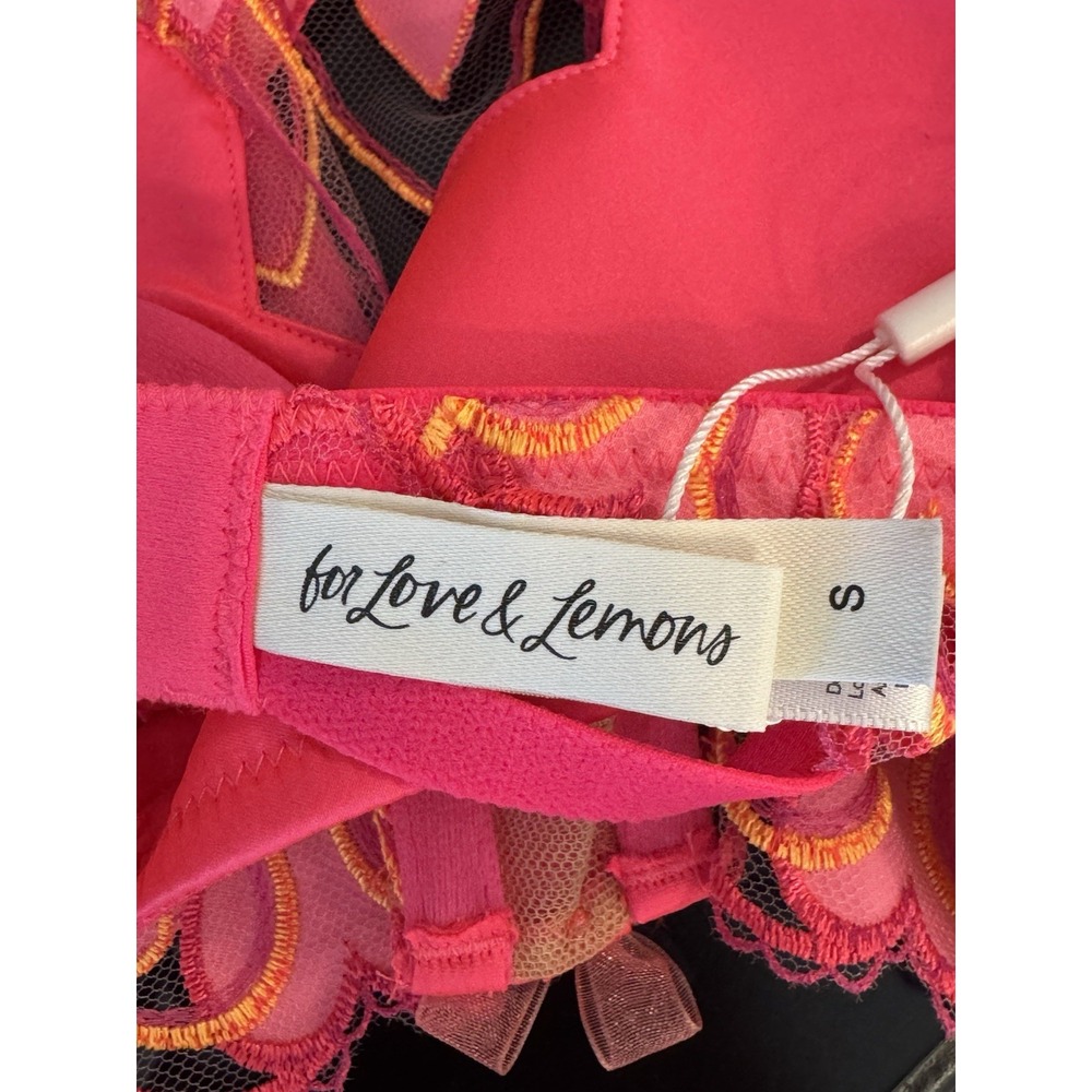 For Love And Lemons | Pink Heart Victoria Lace Bra - Picture 5 of 5